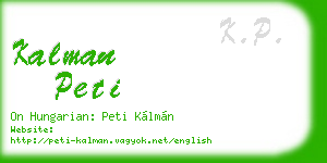kalman peti business card